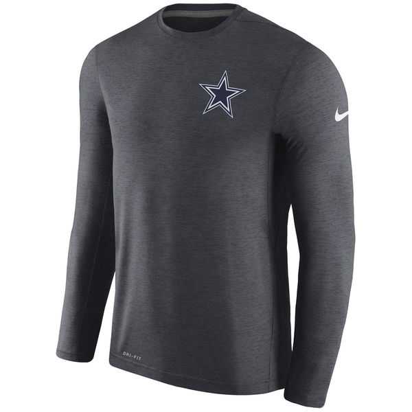 Men's Dallas Cowboys Nike Charcoal Coaches Long Sleeve Performance T-Shirt,We sell and wholesale Men's Dallas Cowboys Nike Charcoal Coaches Long Sleeve Performance T-Shirt on line form chian!